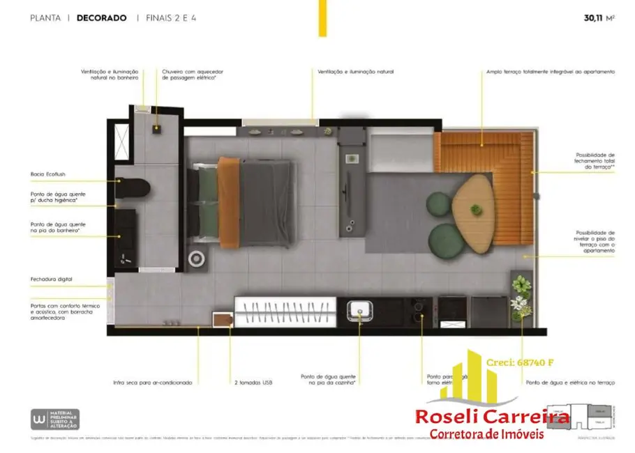 Apartamento à venda, 30m2 em Jardim, Santo Andre - SP - imagem 5 Foto 5 de Apartamento à venda, 30m2 em Jardim, Santo Andre - SP