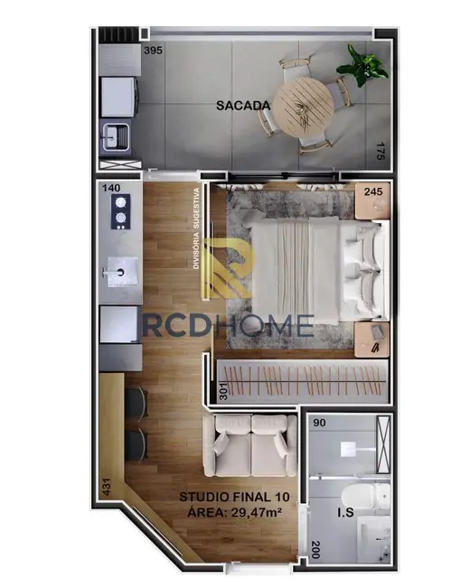 Loja com 1 quarto à venda, 28m2 em Curitiba - PR - imagem 3 Foto 3 de Loja com 1 quarto à venda, 28m2 em Curitiba - PR