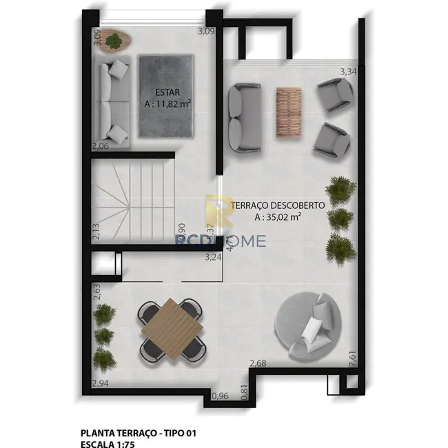 Foto 3 de Casa de Condomínio com 3 quartos à venda, 134m2 em Curitiba - PR