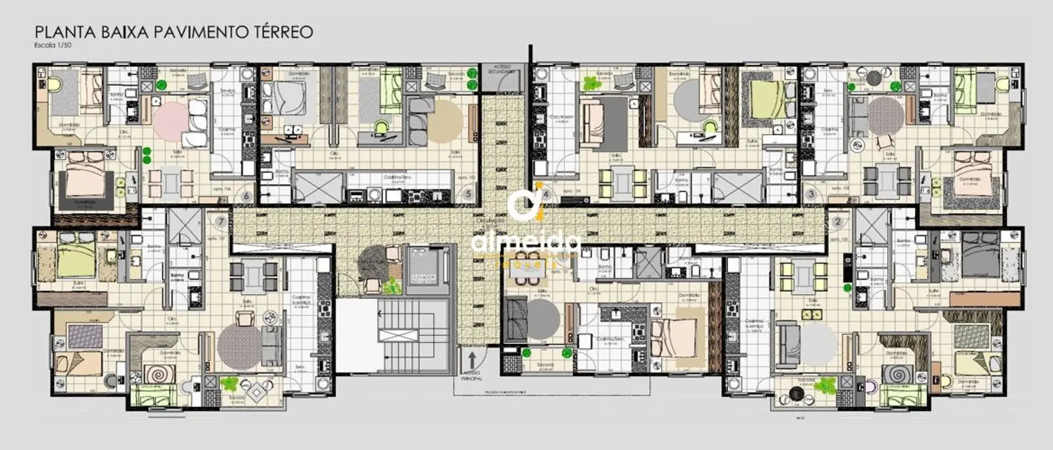 Apartamento com 2 quartos à venda, 65m2 em Uglione, Santa Maria - RS - imagem 3 Foto 3 de Apartamento com 2 quartos à venda, 65m2 em Uglione, Santa Maria - RS