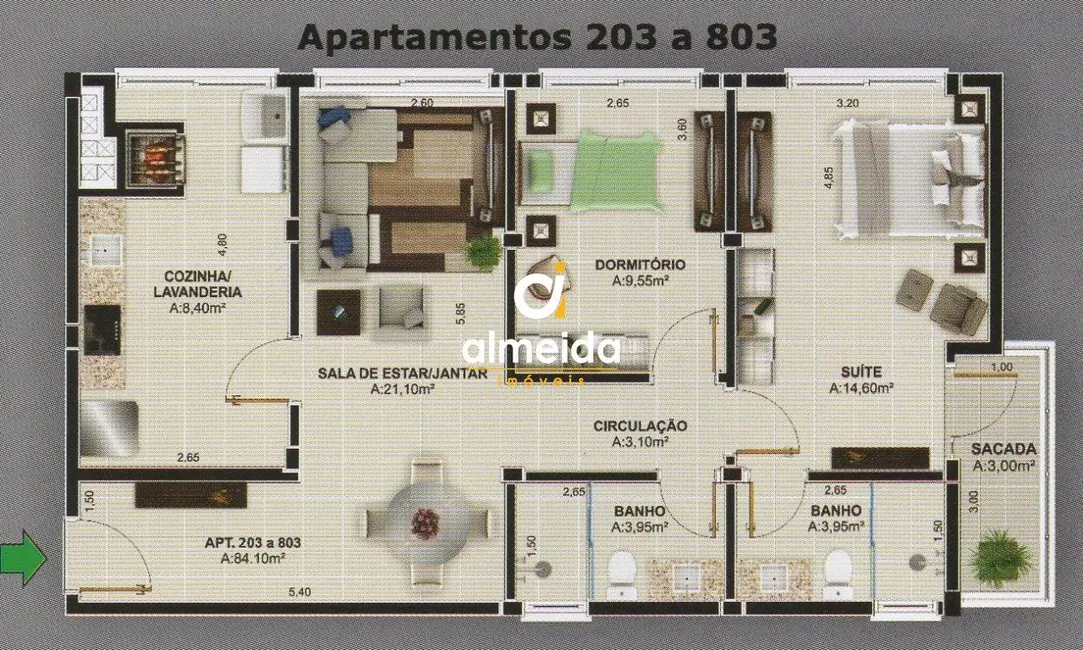 Foto 2 de Apartamento com 2 quartos à venda, 83m2 em Nossa Senhora de Fátima, Santa Maria - RS