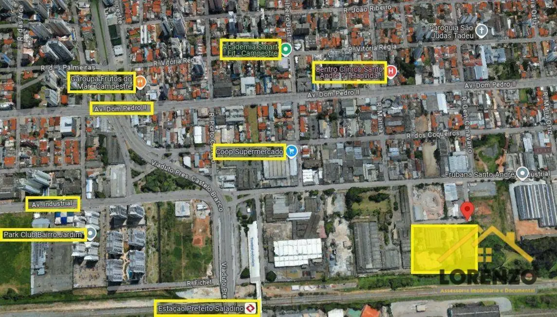 Foto 3 de Terreno / Lote à venda, 17115m2 em Campestre, Santo Andre - SP