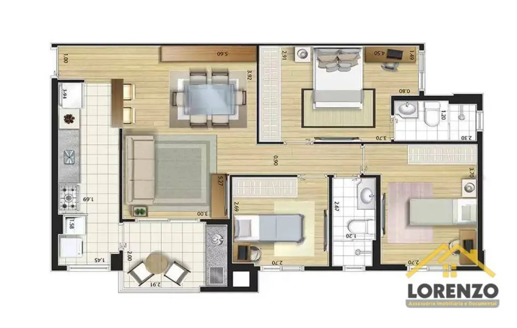 Foto 2 de Apartamento com 3 quartos à venda, 85m2 em Centro, Sao Caetano Do Sul - SP