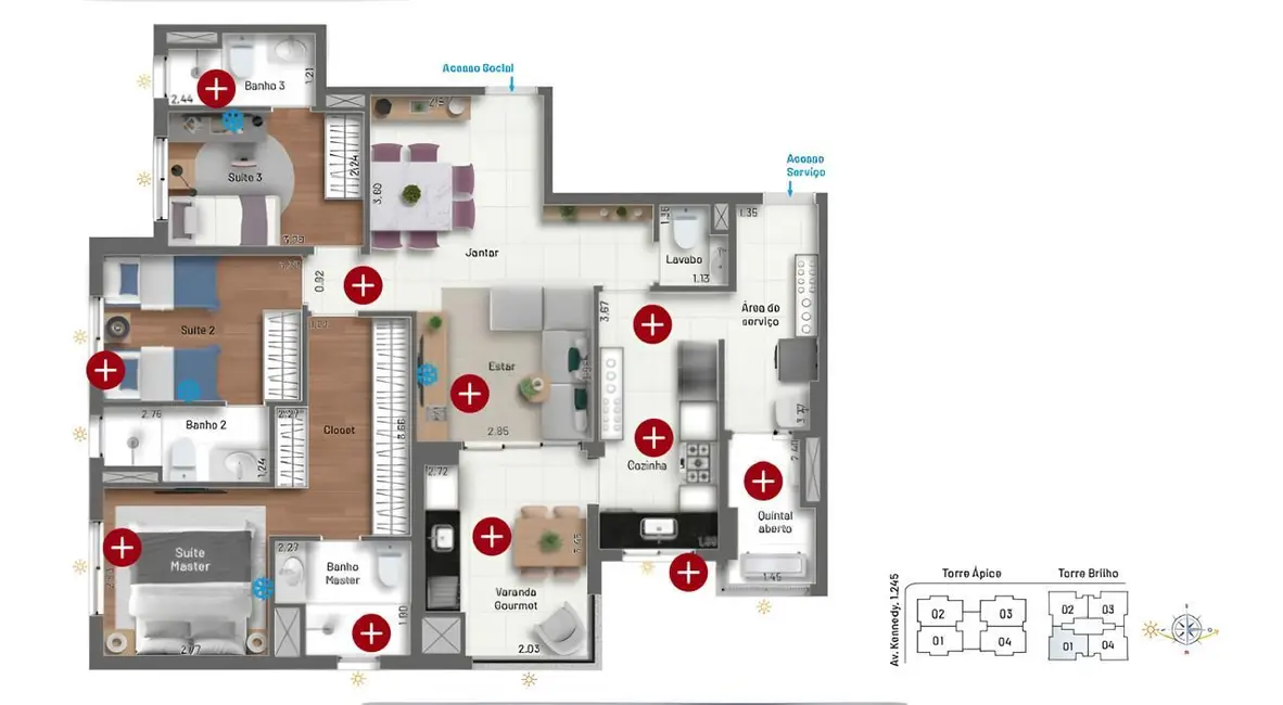 Apartamento com 3 quartos à venda, 110m2 em Jardim do Mar, Sao Bernardo Do Campo - SP - imagem 8 Foto 8 de Apartamento com 3 quartos à venda, 110m2 em Jardim do Mar, Sao Bernardo Do Campo - SP