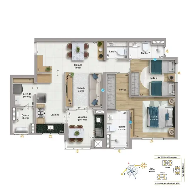 Foto 3 de Apartamento com 3 quartos à venda, 86m2 em Nova Petrópolis, Sao Bernardo Do Campo - SP