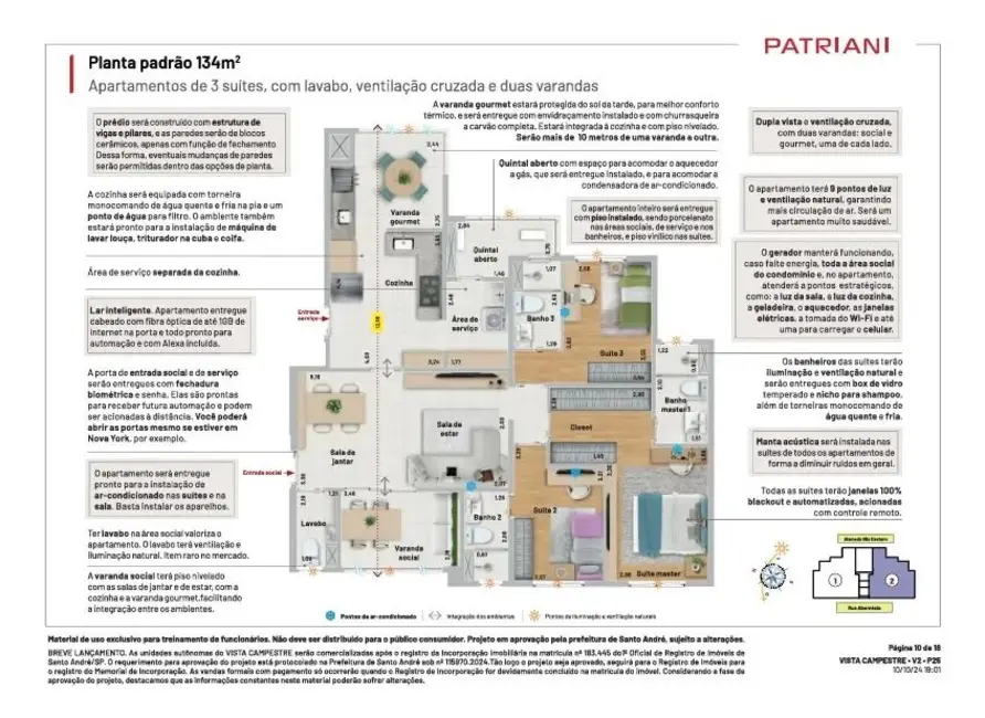 Foto 2 de Apartamento com 3 quartos à venda, 133m2 em Santa Maria, Santo Andre - SP