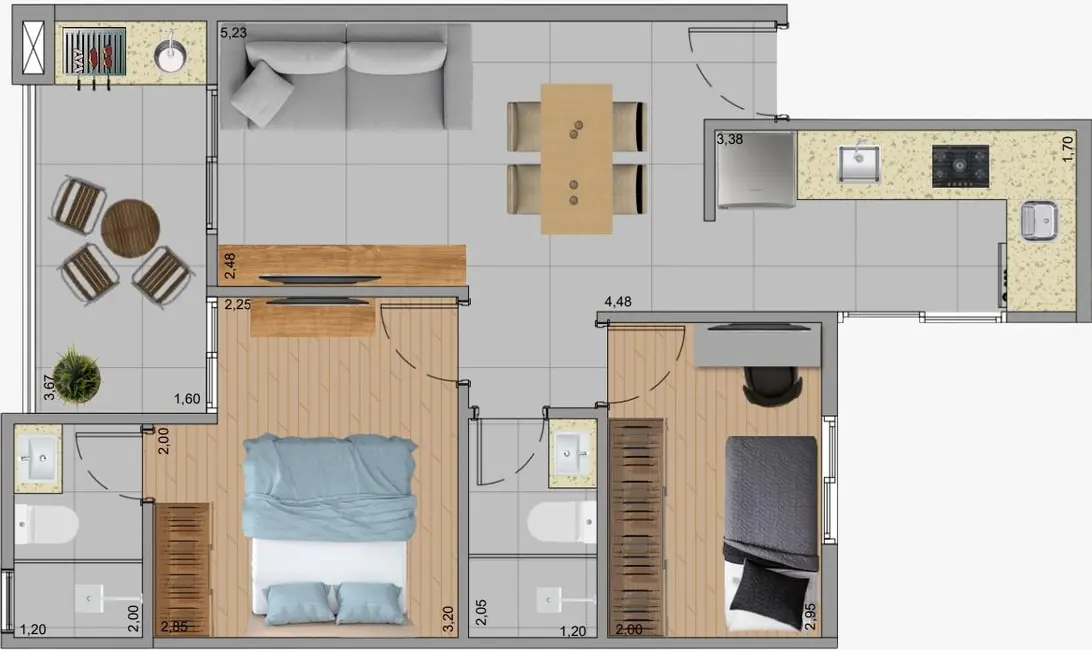 Apartamento com 2 quartos à venda, 49m2 em Sao Bernardo Do Campo - SP - imagem 7 Foto 7 de Apartamento com 2 quartos à venda, 49m2 em Sao Bernardo Do Campo - SP