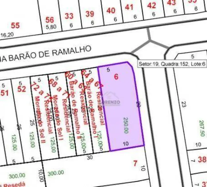 Foto 2 de Terreno / Lote à venda, 250m2 em Vila Scarpelli, Santo Andre - SP