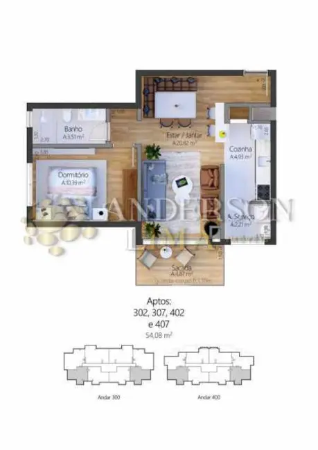 Apartamento com 2 quartos à venda, 68m2 em Gramado - RS - imagem 8 Foto 8 de Apartamento com 2 quartos à venda, 68m2 em Gramado - RS