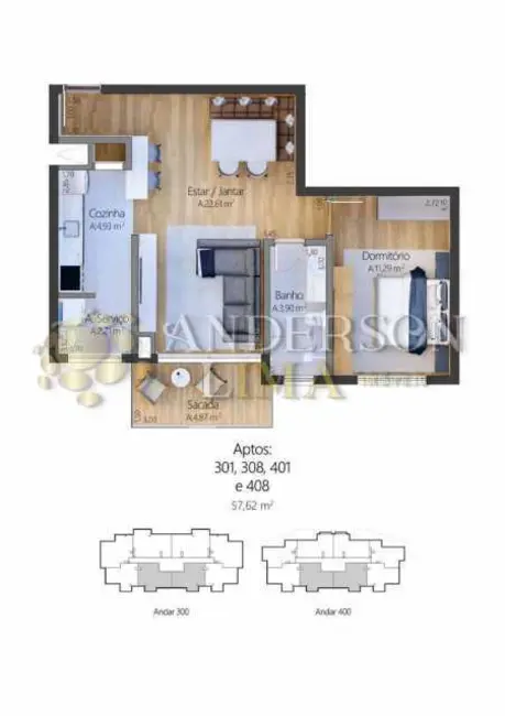 Apartamento com 2 quartos à venda, 68m2 em Gramado - RS - imagem 9 Foto 9 de Apartamento com 2 quartos à venda, 68m2 em Gramado - RS