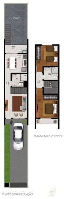 Foto 9 de Sobrado com 2 quartos à venda, 78m2 em Potecas, Sao Jose - SC