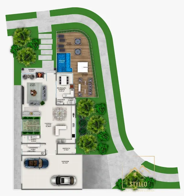 Foto 3 de Casa de Condomínio com 5 quartos à venda, 458m2 em Pedra Branca, Palhoca - SC