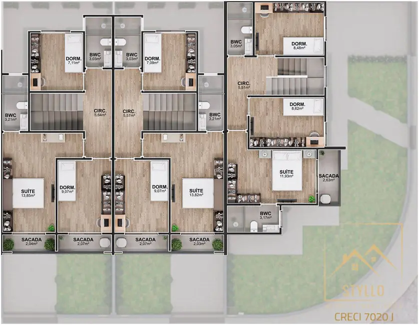 Foto 8 de Sobrado com 3 quartos à venda, 110m2 em Sertão do Maruim, Sao Jose - SC