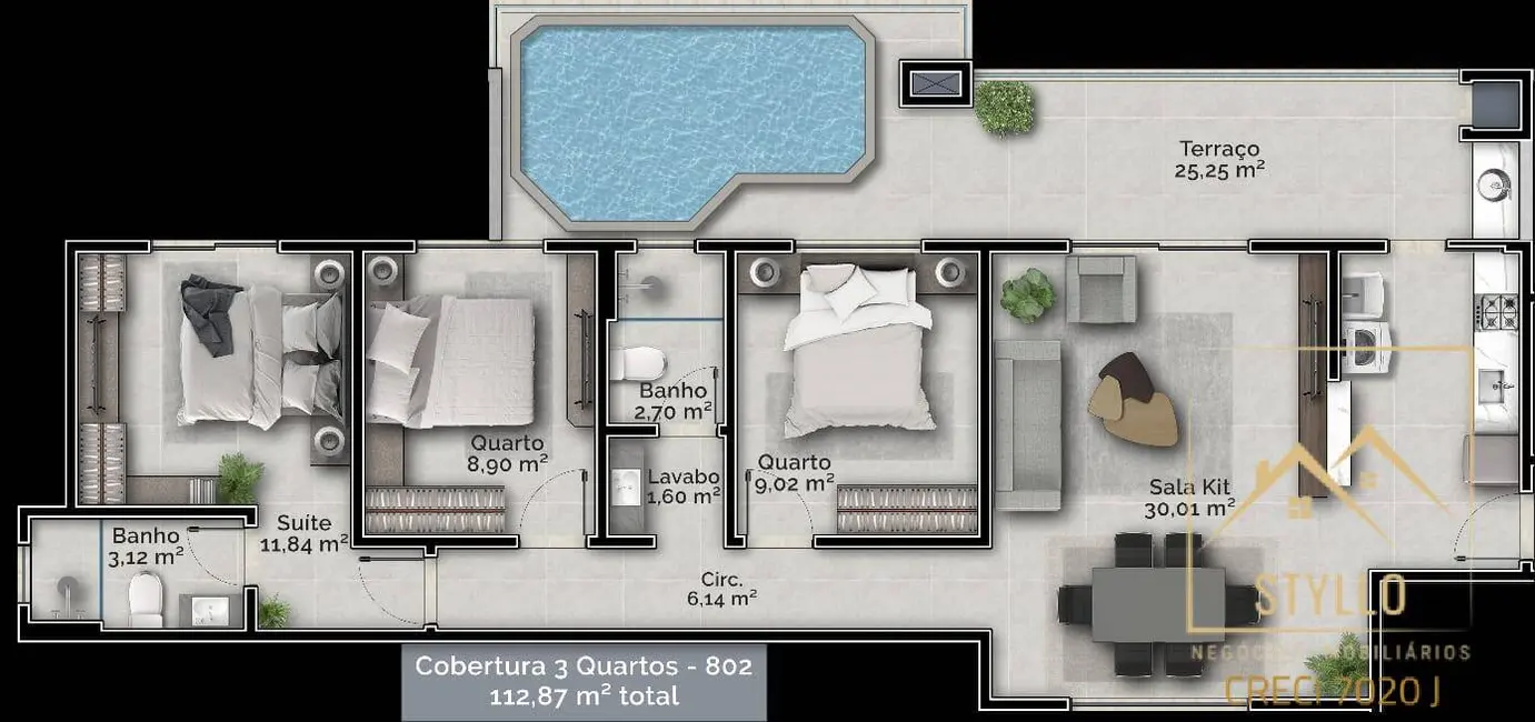 Foto 5 de Apartamento com 2 quartos à venda, 59m2 em Carvoeira, Florianopolis - SC