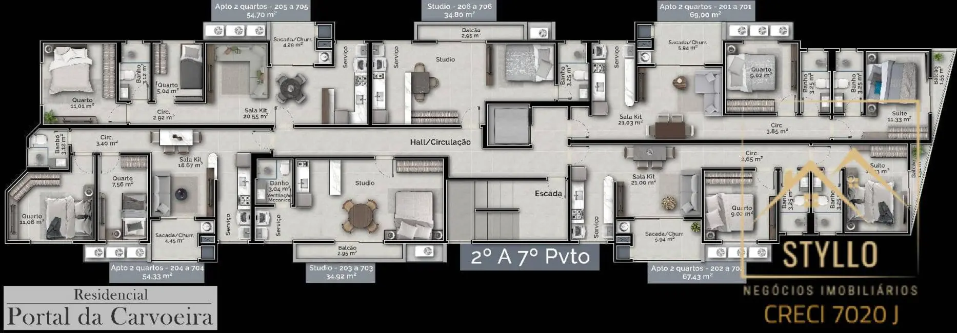 Foto 2 de Apartamento com 2 quartos à venda, 59m2 em Carvoeira, Florianopolis - SC