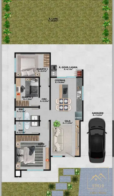 Foto 2 de Casa com 3 quartos à venda, 98m2 em Guarda do Cubatão, Palhoca - SC