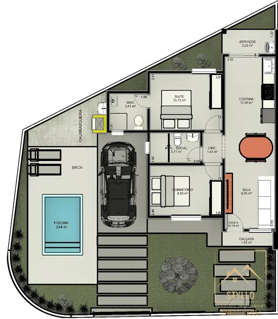 Foto 5 de Casa com 2 quartos à venda, 59m2 em Forquilhas, Sao Jose - SC