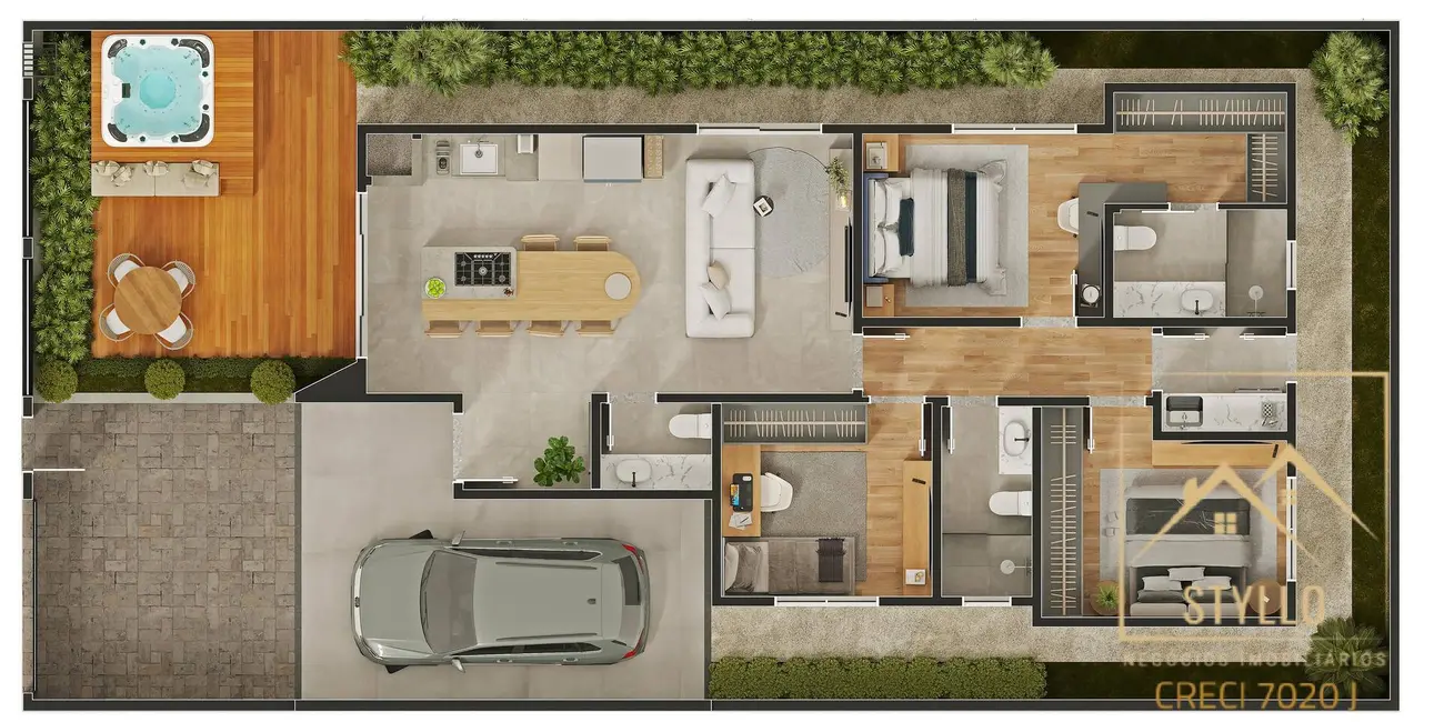 Foto 5 de Casa com 3 quartos à venda, 112m2 em Forquilhas, Sao Jose - SC