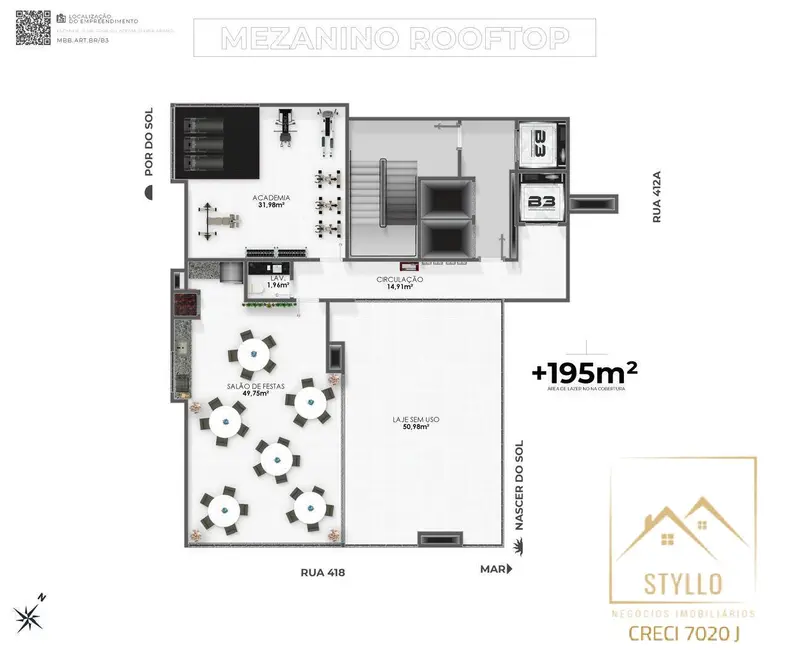 Foto 4 de Apartamento com 3 quartos à venda, 70m2 em Itapema - SC
