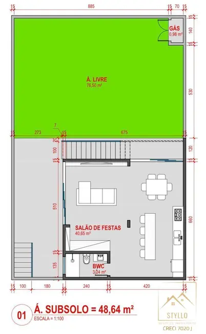 Foto 2 de Casa com 3 quartos à venda, 167m2 em Potecas, Sao Jose - SC