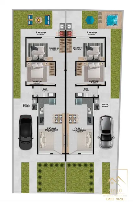 Foto 3 de Casa com 2 quartos à venda, 63m2 em Forquilhas, Sao Jose - SC