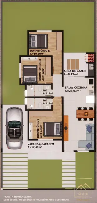 Foto 2 de Casa com 3 quartos à venda, 97m2 em Forquilhas, Sao Jose - SC