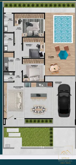 Foto 5 de Casa com 3 quartos à venda, 113m2 em Forquilhas, Sao Jose - SC