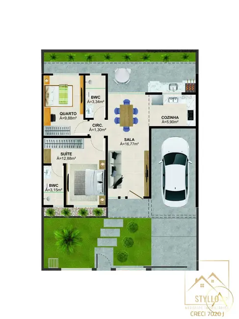 Foto 5 de Casa com 2 quartos à venda, 75m2 em Forquilhas, Sao Jose - SC