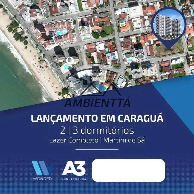 Foto 3 de Apartamento com 2 quartos à venda, 65m2 em Martim de Sá, Caraguatatuba - SP