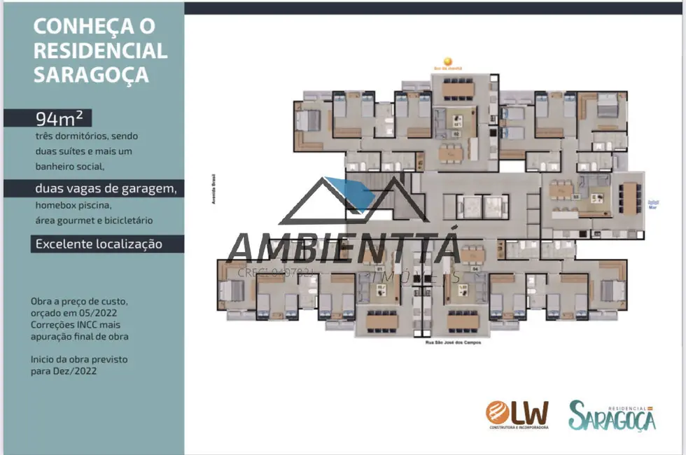 Foto 2 de Apartamento com 3 quartos à venda, 94m2 em Sumaré, Caraguatatuba - SP