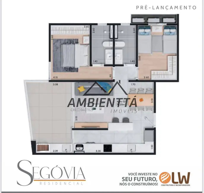 Foto 6 de Apartamento com 2 quartos à venda, 75m2 em Indaiá, Caraguatatuba - SP