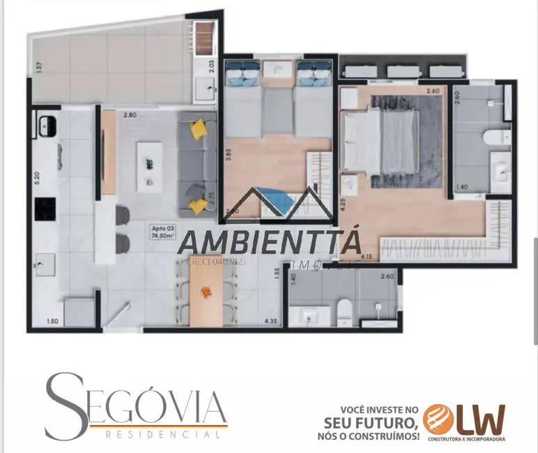 Foto 7 de Apartamento com 2 quartos à venda, 75m2 em Indaiá, Caraguatatuba - SP