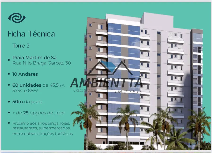 Foto 5 de Apartamento com 1 quarto à venda, 44m2 em Martim de Sá, Caraguatatuba - SP