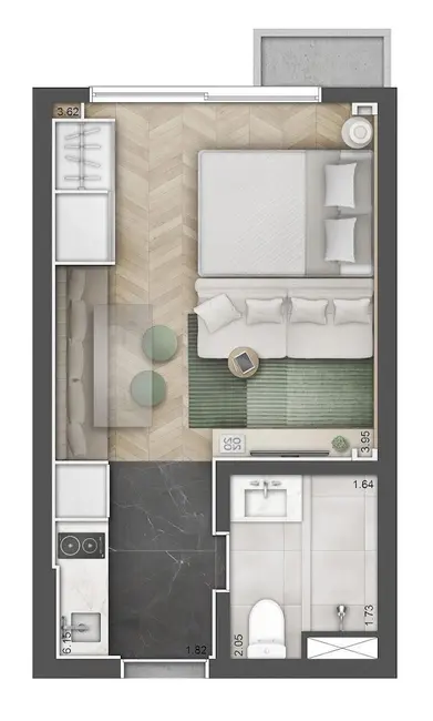 Kitnet com 1 quarto à venda, 26m2 em Passo da Areia, Porto Alegre - RS - imagem 4 Foto 4 de Kitnet com 1 quarto à venda, 26m2 em Passo da Areia, Porto Alegre - RS