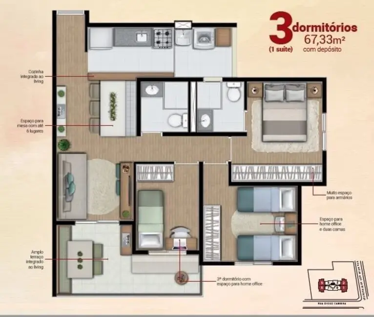 Foto 2 de Apartamento com 2 quartos à venda, 52m2 em Santana, São Paulo - SP