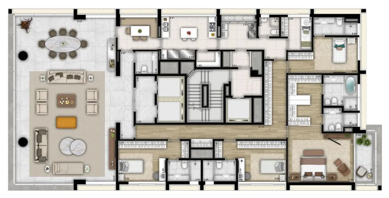 Foto 4 de Apartamento com 4 quartos à venda, 359m2 em Vila Nova Conceição, São Paulo - SP