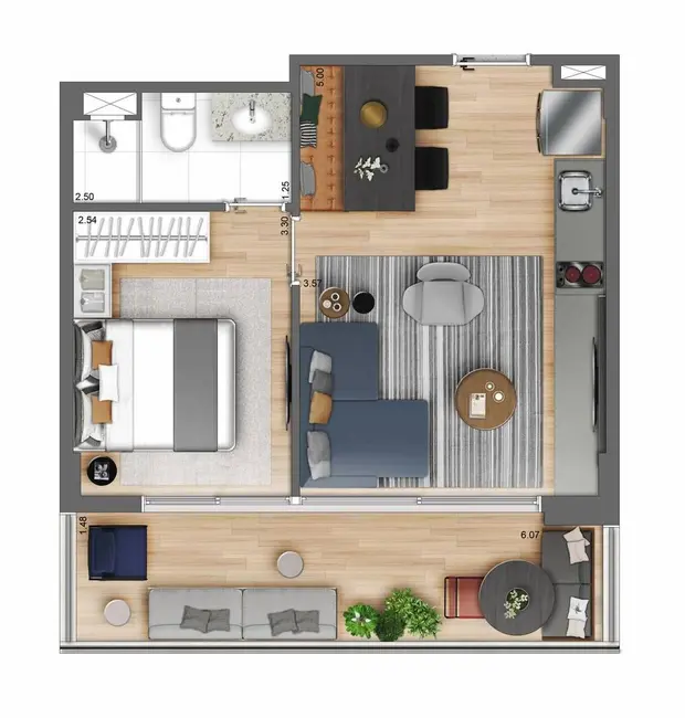 Foto 7 de Apartamento com 1 quarto à venda, 43m2 em Centro, São Paulo - SP