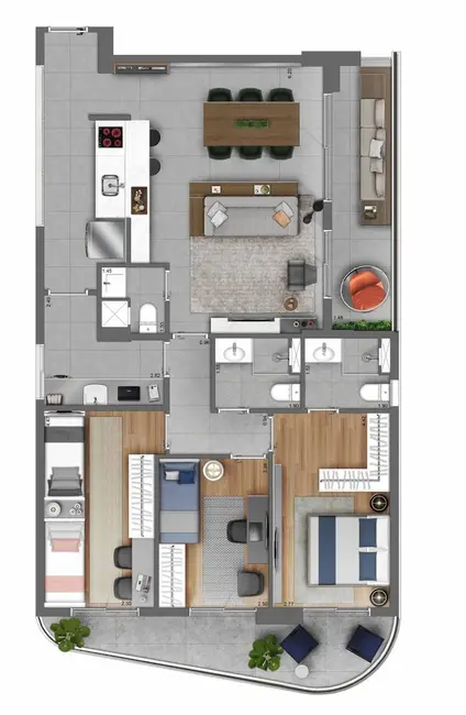 Foto 4 de Apartamento com 1 quarto à venda, 43m2 em Centro, São Paulo - SP