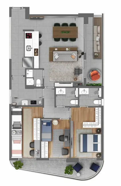Foto 5 de Apartamento com 1 quarto à venda, 43m2 em Centro, São Paulo - SP