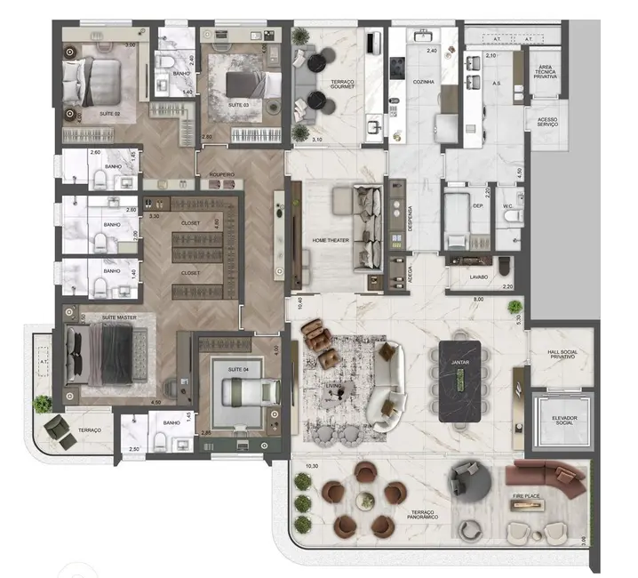 Foto 2 de Apartamento com 1 quarto à venda, 43m2 em Centro, São Paulo - SP
