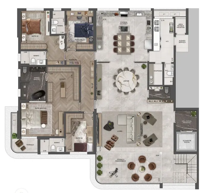 Foto 4 de Apartamento com 1 quarto à venda, 43m2 em Centro, São Paulo - SP