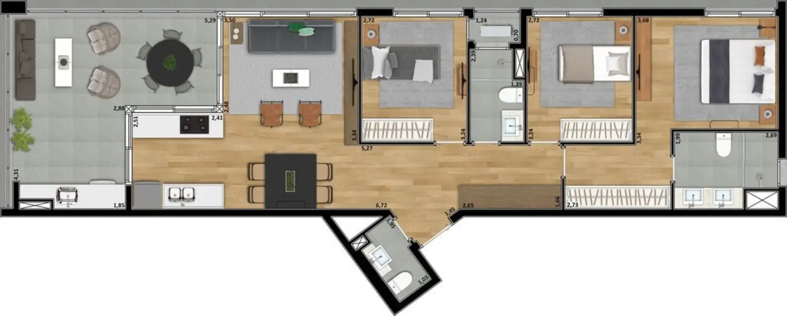 Apartamento com 3 quartos à venda, 111m2 em Perdizes, São Paulo - SP - imagem 5 Foto 5 de Apartamento com 3 quartos à venda, 111m2 em Perdizes, São Paulo - SP