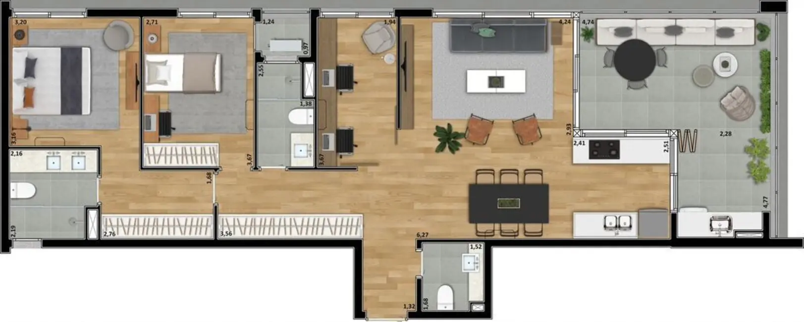 Apartamento com 3 quartos à venda, 111m2 em Perdizes, São Paulo - SP - imagem 6 Foto 6 de Apartamento com 3 quartos à venda, 111m2 em Perdizes, São Paulo - SP