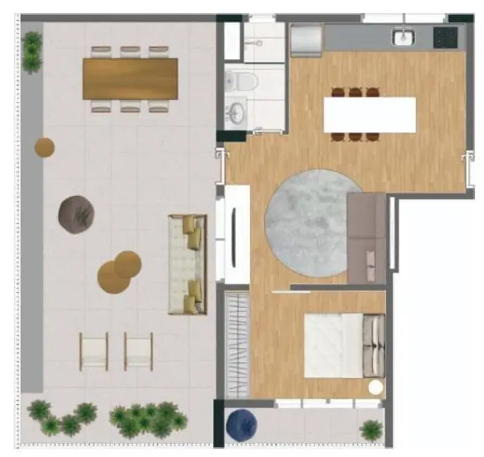 Foto 2 de Apartamento com 2 quartos à venda, 46m2 em Santa Cecília, São Paulo - SP