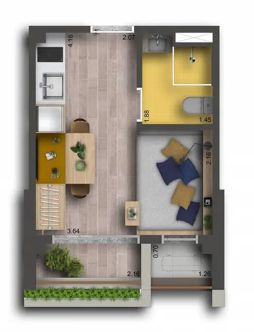 Kitnet com 1 quarto à venda, 21m2 em Jardim Paulista, São Paulo - SP - imagem 4 Foto 4 de Kitnet com 1 quarto à venda, 21m2 em Jardim Paulista, São Paulo - SP