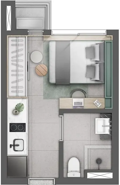 Foto 1 de Kitnet com 1 quarto à venda, 19m2 em Vila Romana, São Paulo - SP