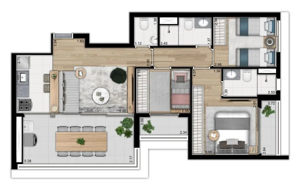 Apartamento com 3 quartos à venda, 83m2 em Ipiranga, São Paulo - SP - imagem 3 Foto 3 de Apartamento com 3 quartos à venda, 83m2 em Ipiranga, São Paulo - SP