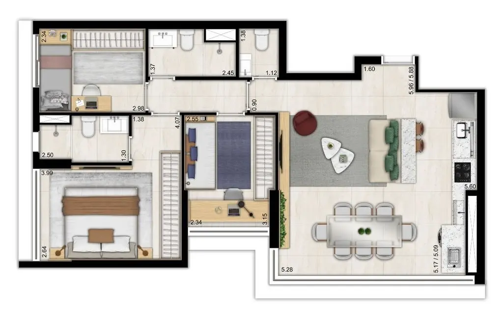 Foto 1 de Apartamento com 3 quartos à venda, 83m2 em Ipiranga, São Paulo - SP