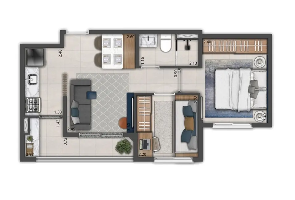 Foto 1 de Apartamento com 1 quarto à venda, 39m2 em Alto de Pinheiros, São Paulo - SP