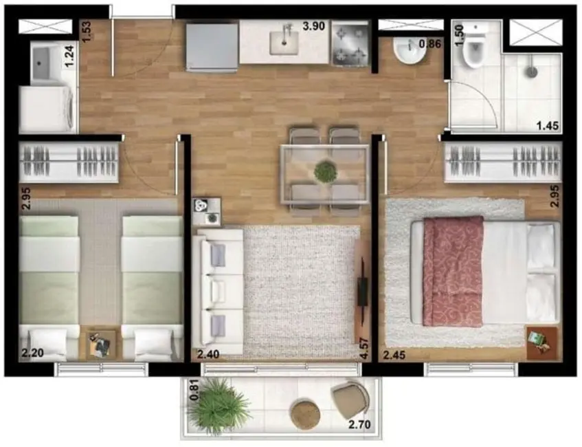 Apartamento com 2 quartos à venda, 36m2 em Vila Sabrina, São Paulo - SP - imagem 3 Foto 3 de Apartamento com 2 quartos à venda, 36m2 em Vila Sabrina, São Paulo - SP